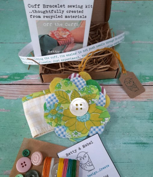 Recycled Fabric Cuff Bracelet Sewing Kit