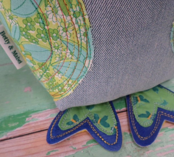 Recycled Fabric Owl Doorstop