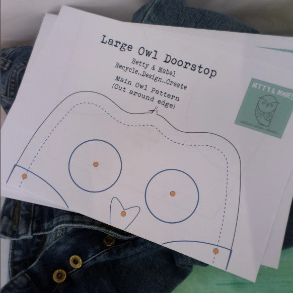 Owl Doorstop digital PDF Pattern