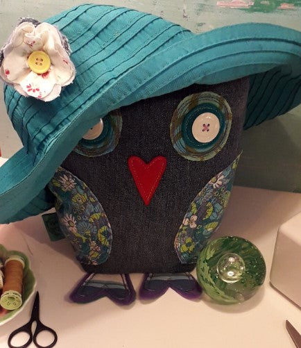 Recycled Fabric Owl Doorstop