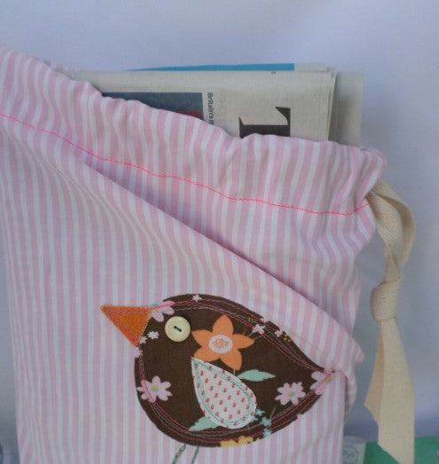 Recycled Fabric Bird Bag Sewing Kit