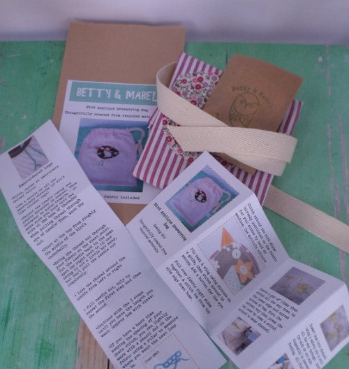 Recycled Fabric Bird Bag Sewing Kit